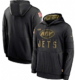 Men's New York Jets Nike Black 2020 Salute to Service Sideline Performance Pullover Hoodie,baseball caps,new era cap wholesale,wholesale hats